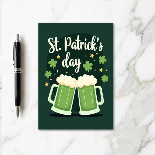 Green Cheers St Patricks Day Card
