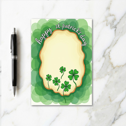 Green Circle St Patricks Day Card