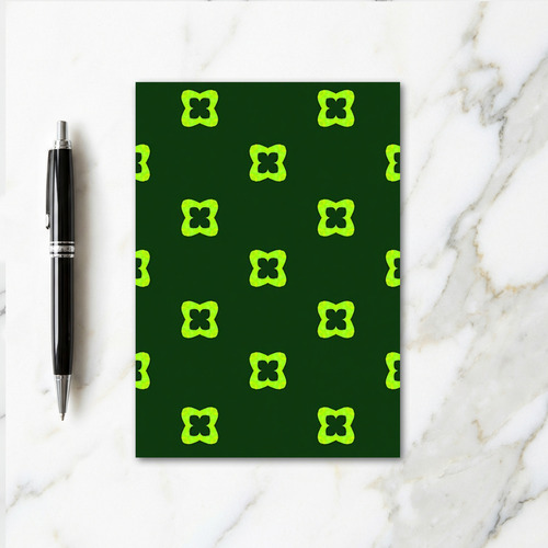 Green Clover Abstract Art Card