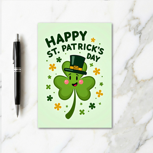 Green Clover Celebration Card