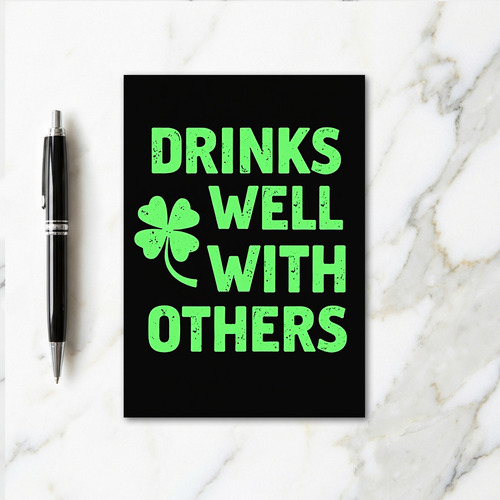 Green Clover Drinks Well Card