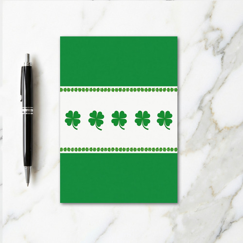 Green Clover Faux Gold Foil Card