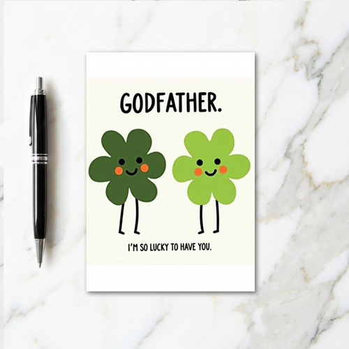 Green Clover Godfather Card