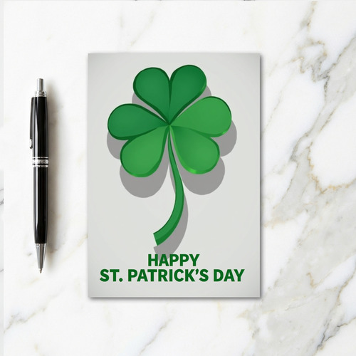 Green Clover Happy Day Card