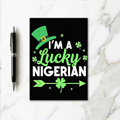 Green Clover Lucky Nigerian Card