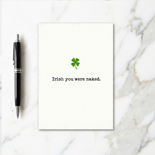 Green Clover Naked Wish Card