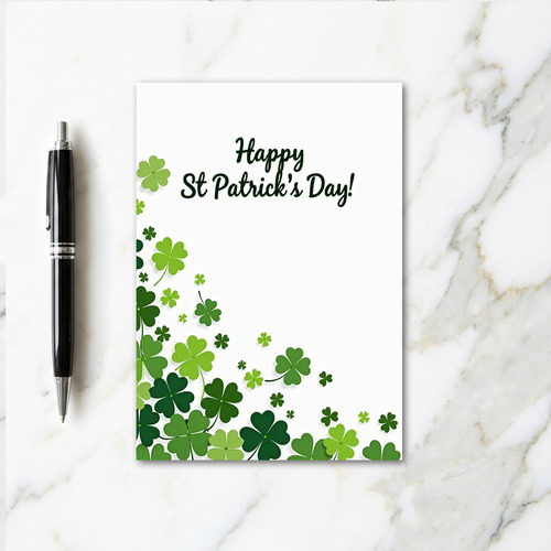 Green Clover Pattern Card