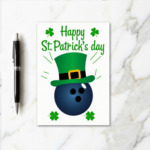 Green Dashes Bowling Card