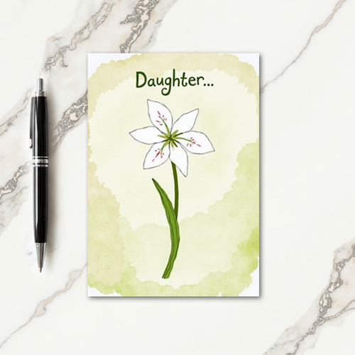 Green Daughter Mothers Day Card