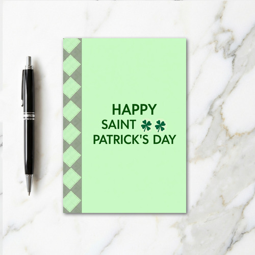 Green Diamonds St Patricks Day Card