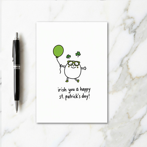 Green Dots Happy Card