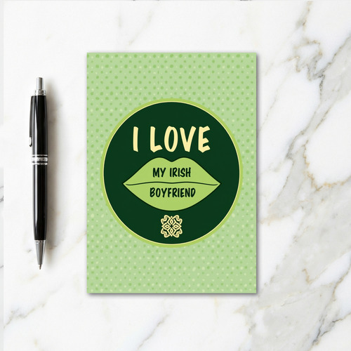 Green Dots Irish Love Card