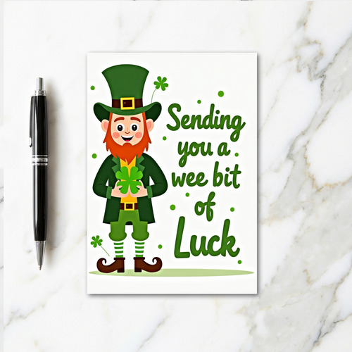 Green Dots Luck St Patricks Day Card