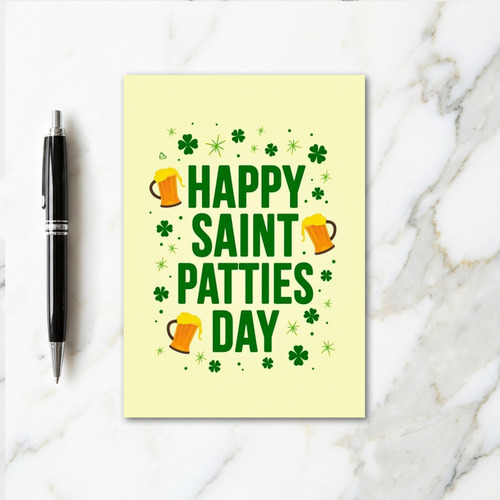 Green Dots Saint Patties Day Card