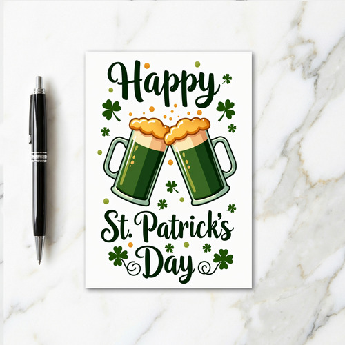 Green Dots St Patricks Day Card