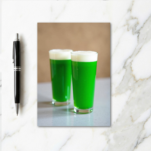Green Drinks Foam Art Card