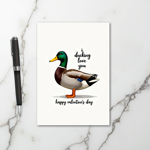 Green Duck Pun Love Card