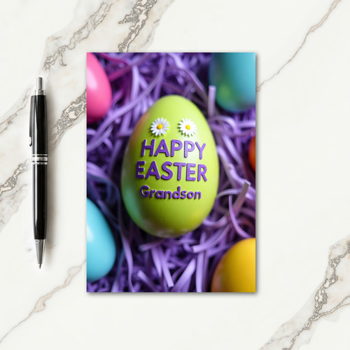 Green Egg Floral Pattern Card