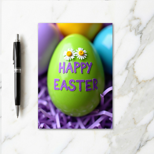 Green Egg Happy Easter Card