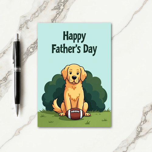 Green Field Fathers Day Card