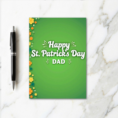 Green Floral Happy Day Dad Card