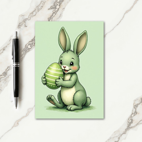 Green Friend Finds Egg Card