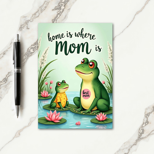 Green Frog Best Mom Card