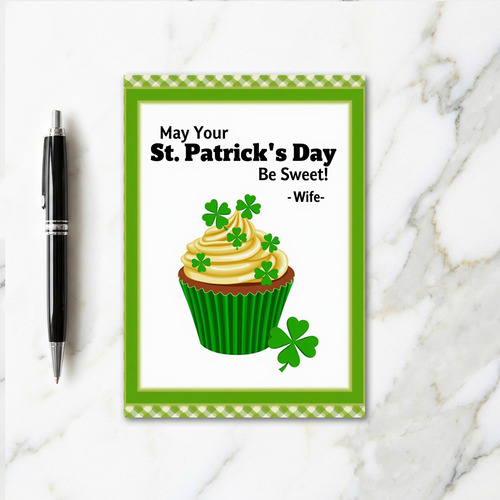 Green Gingham St Patricks Card
