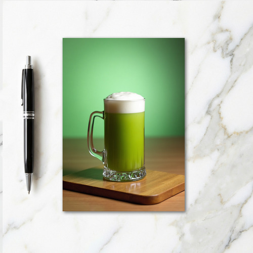 Green Glow Glass Mug Scene Card