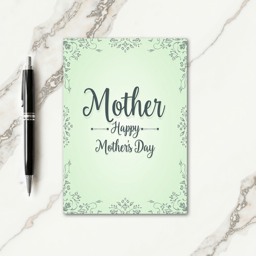 Green Gradient Mothers Day Card
