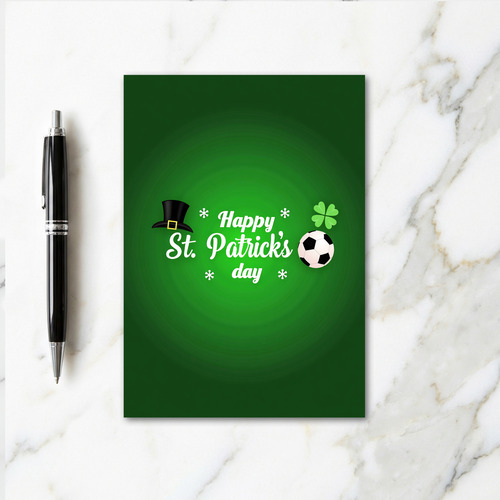 Green Gradient Patrick Day Card