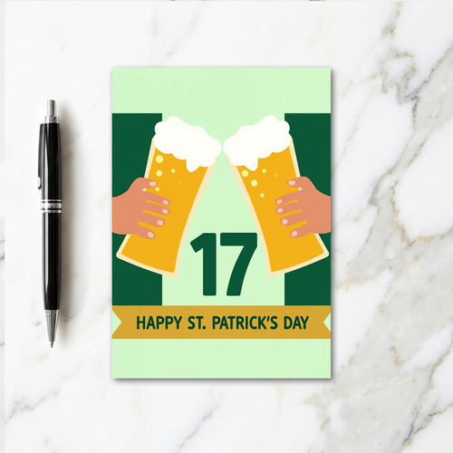 Green Hands Toast Pattern Card