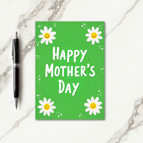 Green Happy Mothers Day Card
