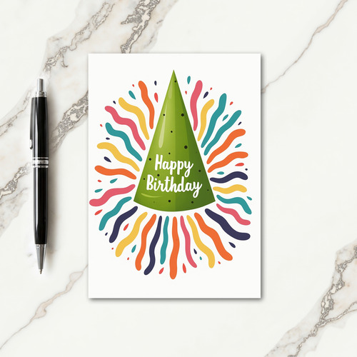 Green Hat Birthday Card