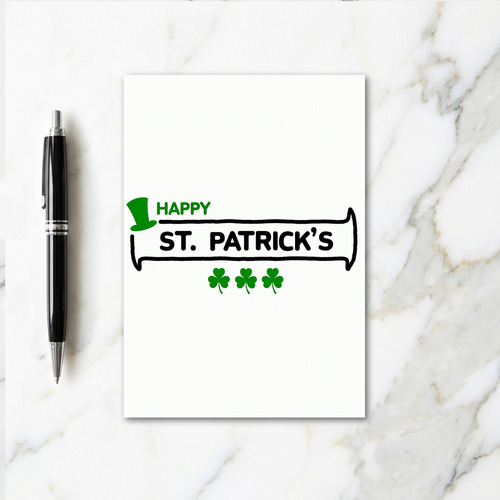 Green Hat Happy St Patricks Card