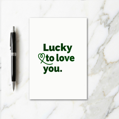 Green Heart Love You Card