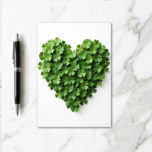 Green Heart Nature Love Card