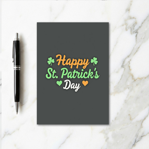 Green Heart Pattern Day Card