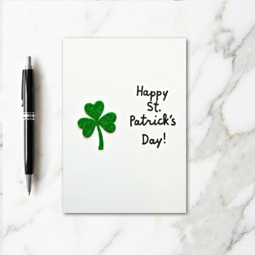 Green Heart Pattern St Patricks Card