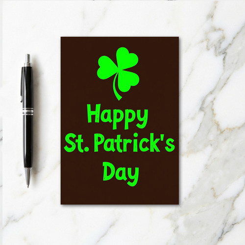 Green Heart St Patricks Day Card