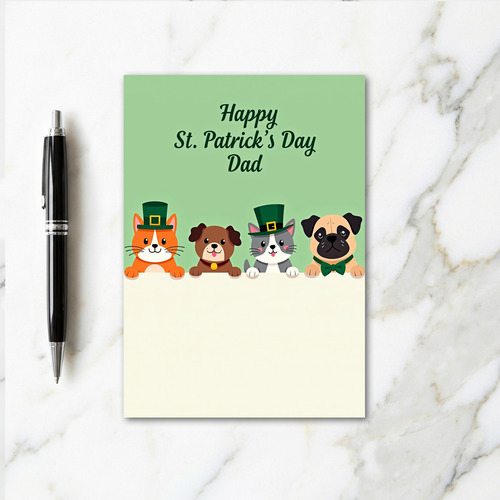Green Horizon Animals Dad Card