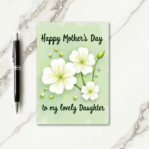 Green Hues Mothers Day Daughter Card