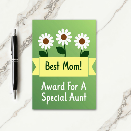 Green Illustration Mothers Day Card