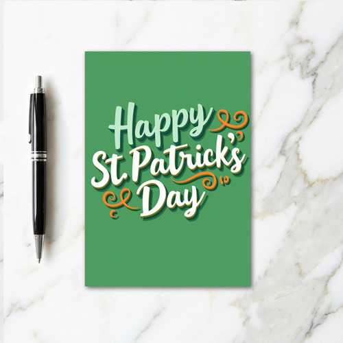 Green Knotwork Patrick Day Card
