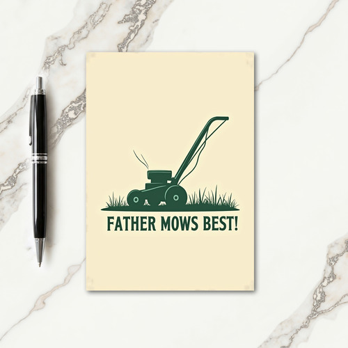 Green Lawn Sweet Fathers Day Card