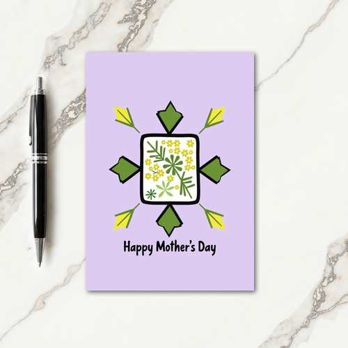 Green Leaves Mothers Day Art Card