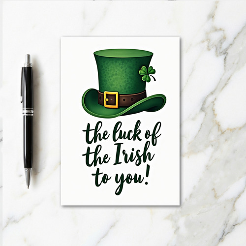 Green Leprechaun Hat Pattern Card