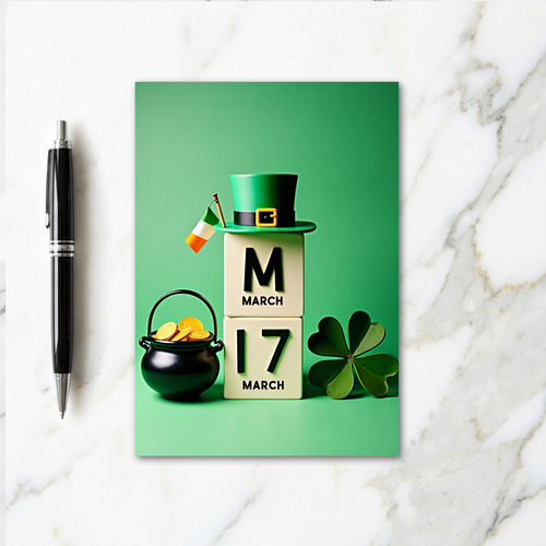 Green Leprechaun Luck Card