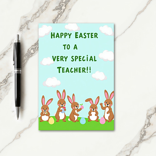 Green Letter Easter Card
