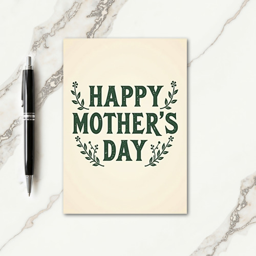 Green Lettered Mother Card